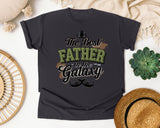 The Best Father In The Galaxy graphic tee in Graphite