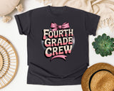 Fourth Grade Crew graphic tee in Graphite