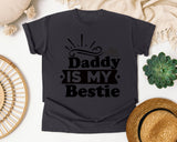 Daddy Is My Bestie Black graphic tee in Graphite
