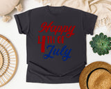 Happy 4th Of July Red graphic tee in Graphite