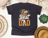 For The Best Dad White graphic tee in Graphite