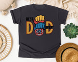 Best Dad Ever Brown graphic tee in Graphite