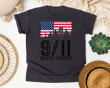Never Forget Black 2 graphic tee in Graphite