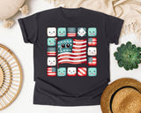 Flag Made Of Marshmallows graphic tee in Graphite