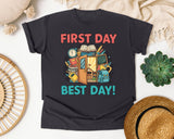 First Day Best Day Door graphic tee in Graphite
