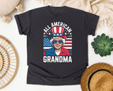 All American Grandma White graphic tee in Graphite