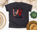 For The Love Of The USA graphic tee in Graphite