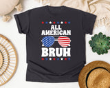 All American Bruh graphic tee in Graphite