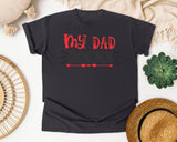 My Dad Rocks Pink graphic tee in Graphite