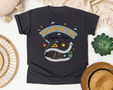 Adventure Begins Here graphic tee in Graphite