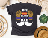 Dope Black Dad White graphic tee in Graphite