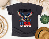Freedom USA Grey graphic tee in Graphite
