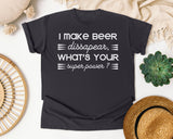 I Make Beer Disappear What's Your Super Power graphic tee in Graphite