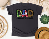 Dad Man Myth Legend Brown 2 graphic tee in Graphite