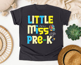 Little Miss Pre-K Bright graphic tee in Graphite