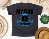 My Dad Is My Hero White 2 graphic tee in Graphite