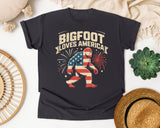 Bigfoot Loves America graphic tee in Graphite