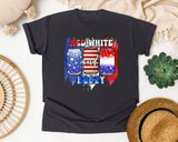 Red White And Boozy graphic tee in Graphite