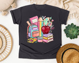 School Supplies Backpack Apple graphic tee in Graphite
