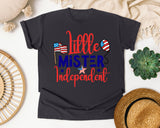 Little Mister Independent graphic tee in Graphite