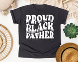 Proud Black Father White graphic tee in Graphite