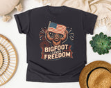 Bigfoot Freedom graphic tee in Graphite