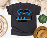 Dad Joke Loading Please Wait Blue graphic tee in Graphite