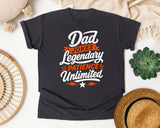 Dad Jokes Legendary Patience Unlimited White graphic tee in Graphite