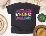 Homeschool Hair Dont Care Bright graphic tee in Graphite