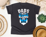 Dads With Beards Are Better White 3 graphic tee in Graphite