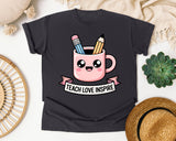 Teach Love Inspire Mug graphic tee in Graphite