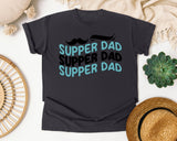Super Dad Black graphic tee in Graphite