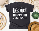 Game On 2nd Grade White graphic tee in Graphite