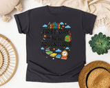 First Day Equals New Adventures Graphic Tee graphic tee in Graphite