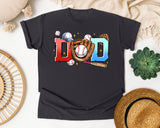 Baseball Dad Glove And Bat graphic tee in Graphite