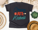 Classy Until Kickoff Navy graphic tee in Graphite