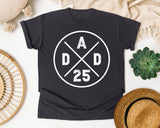 Dad Est 25 White graphic tee in Graphite