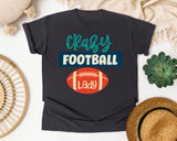 Crazy Football Lady graphic tee in Graphite