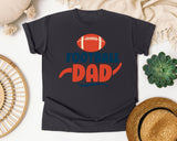 Football Dad Navy Script graphic tee in Graphite