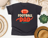 Football Dad Orange Script graphic tee in Graphite