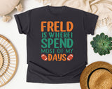 Field Is Where I Spend Most Of My Days graphic tee in Graphite