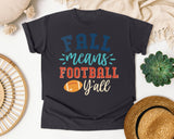 Fall Means Football Yall graphic tee in Graphite