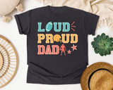 Loud Proud Dad graphic tee in Graphite