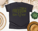 Freedom Isn't Free Brown graphic tee in Graphite