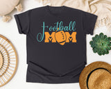 Football Mom Orange graphic tee in Graphite