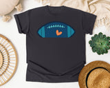 Football Navy Heart graphic tee in Graphite