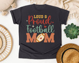 Loud And Proud Football Mom graphic tee in Graphite