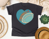 Football Heart Badge graphic tee in Graphite