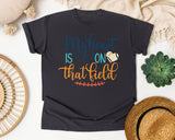 My Heart Is On That Field Navy graphic tee in Graphite
