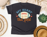 My Heart Is On That Field Ball graphic tee in Graphite
